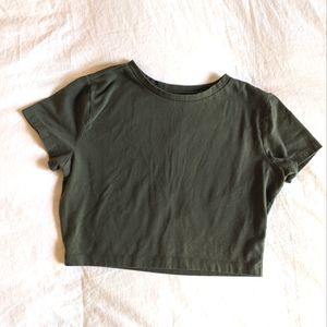 FREE With Purchase - Wild Fable Army / Forest / Mud Green Crop Top Shirt